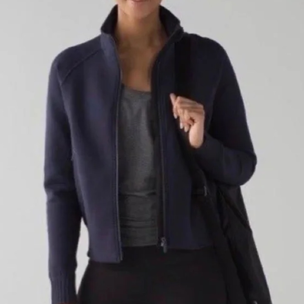 Lululemon full zip midnight navy sweatshirt